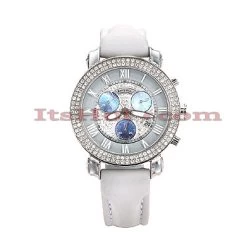 Diamond Benny Co Watch Ice Dial Watch 2.9ct Men's White