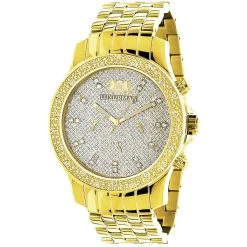 Diamond Bezel Replacement For Luxurman Raptor Yellow Gold Plated 0.25ct -Watch Store diamond bezel replacement for luxurman raptor yellow gold plated 025ct box