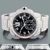 Diamond Cartier De Calibre Men's Watch 27ct Customized