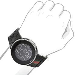 Men's Luxury 2.5 Carats Diamond 114 I-Gucci Watch YA114207 -Watch Store diamond gucci watches mens luxury watch 25 carats bod