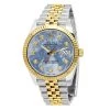 Diamond Watch Rolex Datejust 41mm Blue Mother Of Pearl Dial For Men