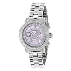 Diamond For Women 2ct Bezel Pink MOP Luxurman Montana