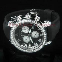 Floating Diamond Watch By Benny Co 4ct Men's Black