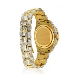 Fully Iced Out 18K Gold Diamond Sky Dweller Rolex Watch For Men 45ct -Watch Store fully iced out 18k yellow gold diamond sky dweller rolex watch for men 45ct bod