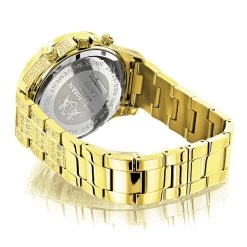 Fully Iced Out Men's Diamond Watch 3ct Yellow Gold Plt Luxurman Swiss Movmnt -Watch Store fully iced out mens diamond watch 3ct yellow gold plt luxurman 2