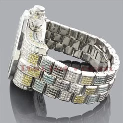 Fully Paved Men's Joe Rodeo Diamond Watch 26.70ct -Watch Store fully paved mens joe rodeo diamond watch 2670ct p 35653back