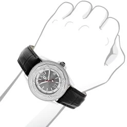 Genuine Diamond Watch By Centorum Falcon 0.5ct Black -Watch Store genuine diamond watch by centorum falcon 05ct black p 45363bod