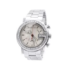 Genuine Men's Gucci Diamond Bezel Watch G-Chrono 101M 4.25ct YA101339