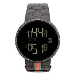 Genuine Men's Gucci Watch With Black 6 Carats Diamonds YA114207