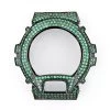 Casio Green G-Shock Bezel With Crystals In Black Steel
