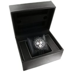 Hip-Hop Custom Joe Rodeo Men's Black Diamond Watch 36.7ct Master Pilot -Watch Store hip hop watches custom joe rodeo mens black diamond watch 367ct box