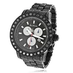 Hip-Hop Custom Joe Rodeo Men's Black Diamond Watch 36.7ct Master Pilot