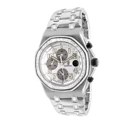 Unique Audemars Piguet Royal Oak Offshore Steel Baguette Diamond Watch For Men