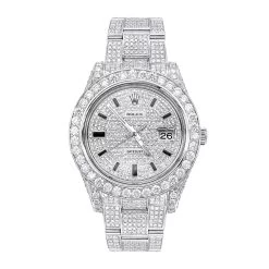 Luxurious Diamond 41mm Rolex Datejust Watch With Diamond Bezel 25 Ct