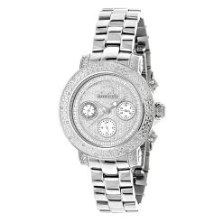 Iced Out Diamond 0.3ct Luxurman Diamond Watch For Women