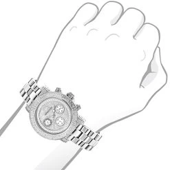 Iced Out Diamond 0.3ct Luxurman Diamond Watch For Women -Watch Store iced out diamond watches 03ct luxurman diamond watch p 43370box