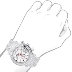 Iced Out Men's Diamond Gucci G-Chrono Watch White Chronograph Dial 15ct YA101339 -Watch Store iced out gucci g chrono diamond watch for men white dial chronograph 15ct 965871 w bod