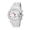 Iced Out Men's Diamond Gucci G-Chrono Watch White Chronograph Dial 15ct YA101339