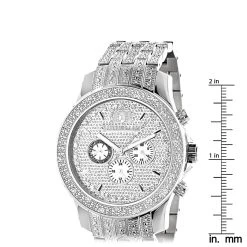 Iced Out Men's Diamond Watch By LUXURMAN 1 Carat -Watch Store iced out mens diamond watch by luxurman 1 carat ruler