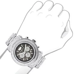 Iced Out Men's Diamond Watch Luxurman 2ct Escalade Oversized W Chronograph -Watch Store iced out mens diamond watch luxurman 2ct escalade oversized w chronograph bod
