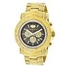 Iced Out Men's Diamond Watch Luxurman 2ct Yellow Gold Plated
