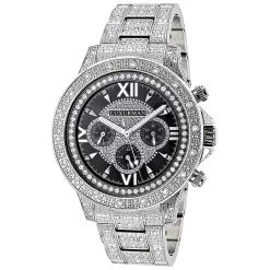 Iced Out Men's Watch With Diamond Band 1.25ct Luxurman Liberty