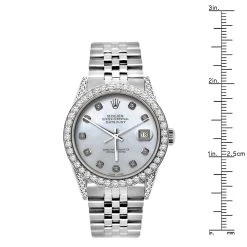 Iced Out Rolex Oyster Perpetual Datejust Diamond Watch For Men 5ct -Watch Store iced out rolex watches oyster perpetual datejust diamond watch for men 5ct ruler
