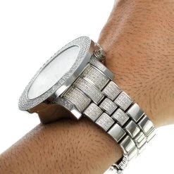 Oversized Iced Out Joe Rodeo Pilot Men's Diamond Watch 11 Carats -Watch Store iced out watches joe rodeo mens diamond watch 11ct p 9277 bod4