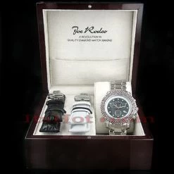 Iced Out Joe Rodeo Red Diamond Watch 8.75ct -Watch Store iced out watches joe rodeo red diamond watch 875ct p 9013box