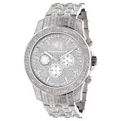 Iced Out Luxurman Men's Diamond Watch 1.25ct