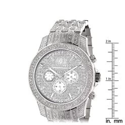 Iced Out Luxurman Men's Diamond Watch 1.25ct -Watch Store iced out watches luxurman mens diamond watch 125ct p 9286 ruler