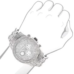 Iced Out Luxurman Men's Diamond Watch 1.25ct -Watch Store iced out watches luxurman mens diamond watch 125ct p 9286bod