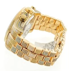 Iced Out Men's Joe Rodeo Watch 26.7ct Yellow -Watch Store iced out watches mens joe rodeo watch 267ct yellow p 35652 back3