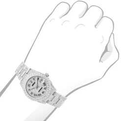 Iced-Out Ladies Diamond Rolex Datejust Watch 31mm 12ct -Watch Store iced out watches pre owned ladies diamond rolex datejust watch 12ct bod 20210828