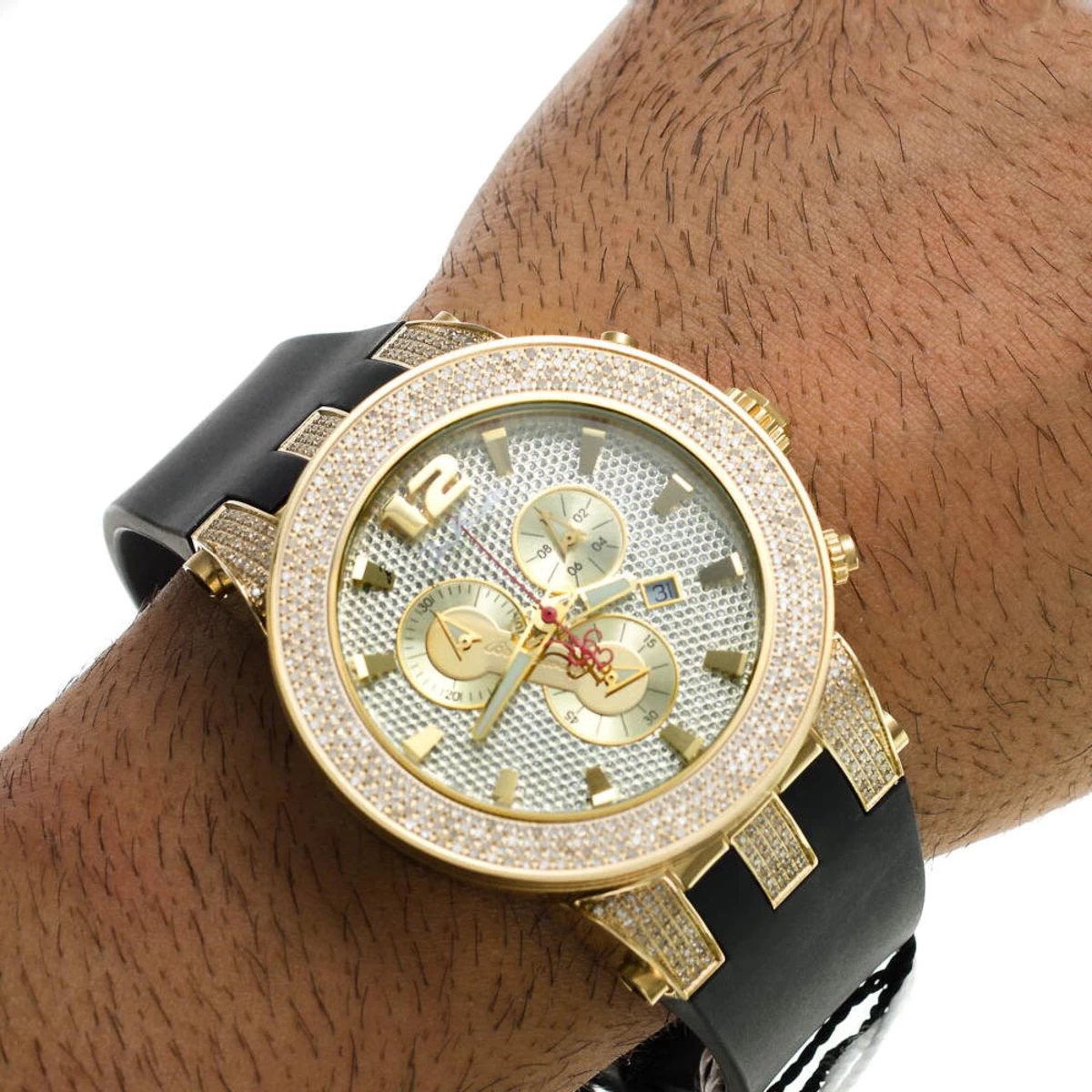 Iced Out Yellow Gold Plated Joe Rodeo Broadway Men's Diamond Watch 5 Carats 9 Iced Out Yellow Gold Plated Joe Rodeo Broadway Men's Diamond Watch 5 Carats - Image 9