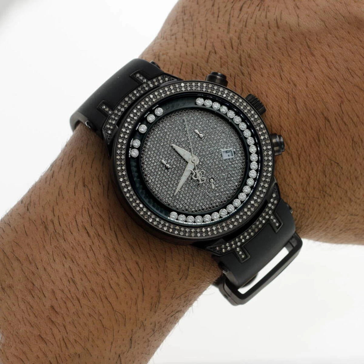 Joe Rodeo Diamond Floating Stones JoJo Master Watch 2.20ct 6 Joe Rodeo Diamond Floating Stones JoJo Master Watch 2.20ct - Image 6