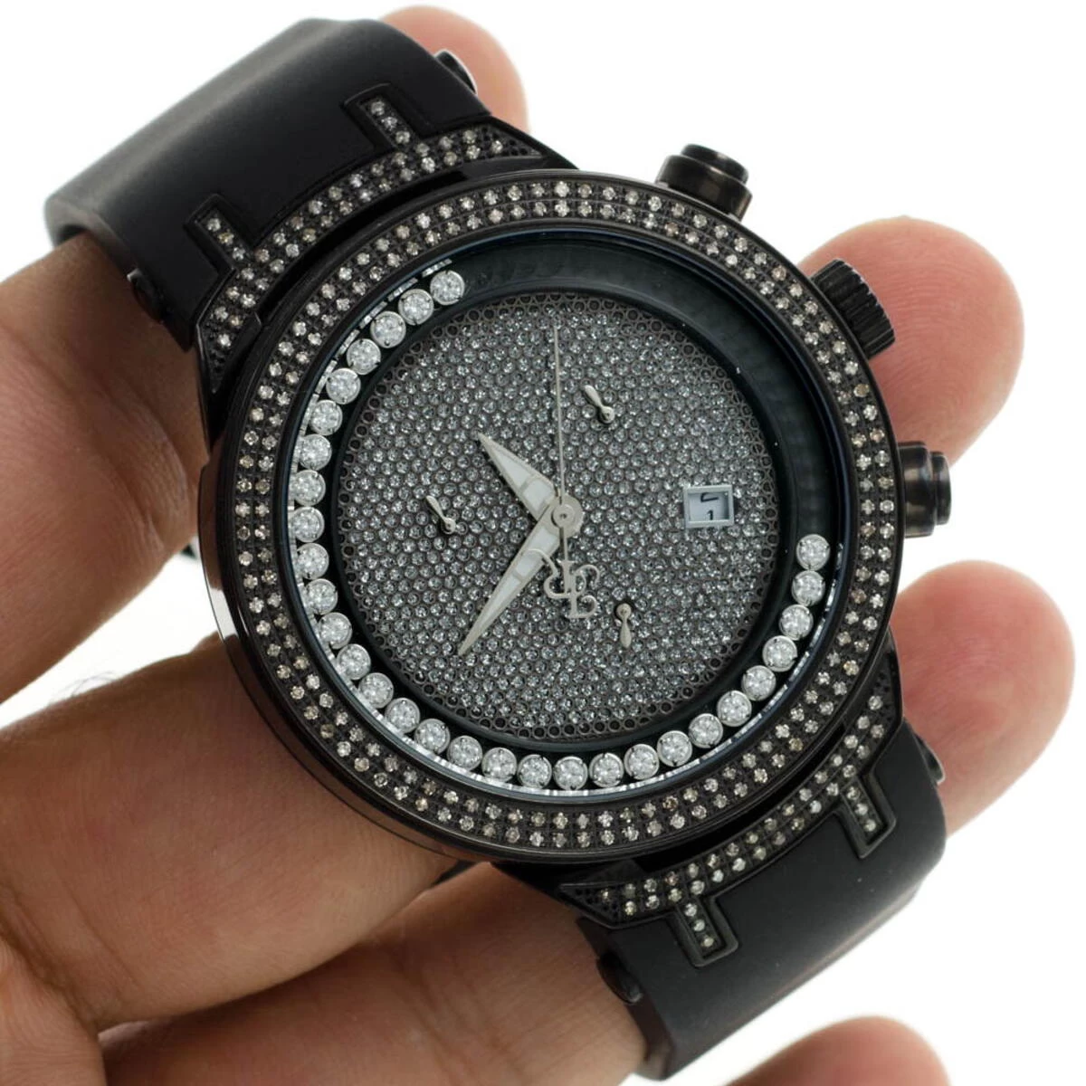 Joe Rodeo Diamond Floating Stones JoJo Master Watch 2.20ct 7 Joe Rodeo Diamond Floating Stones JoJo Master Watch 2.20ct - Image 7