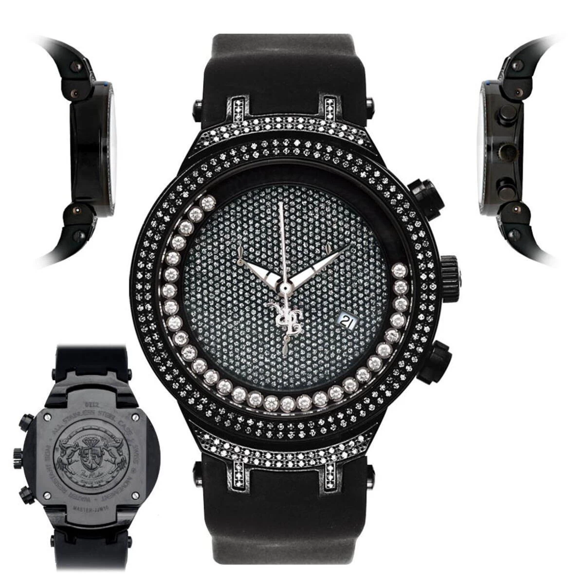 Joe Rodeo Diamond Floating Stones JoJo Master Watch 2.20ct 5 Joe Rodeo Diamond Floating Stones JoJo Master Watch 2.20ct - Image 5