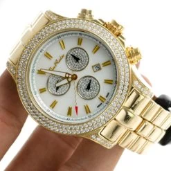 Joe Rodeo Diamond Master Pilot Men's Watch 7ct -Watch Store joe rodeo diamond watches master pilot mens watch 7ct p 35642 bod3