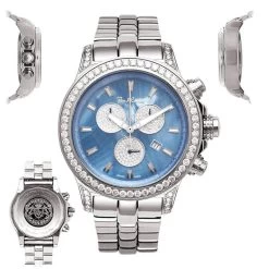 Joe Rodeo Diamond Men's Master Pilot 7.20ct Watch -Watch Store joe rodeo diamond watches mens master pilot 720ct p 35658 main2