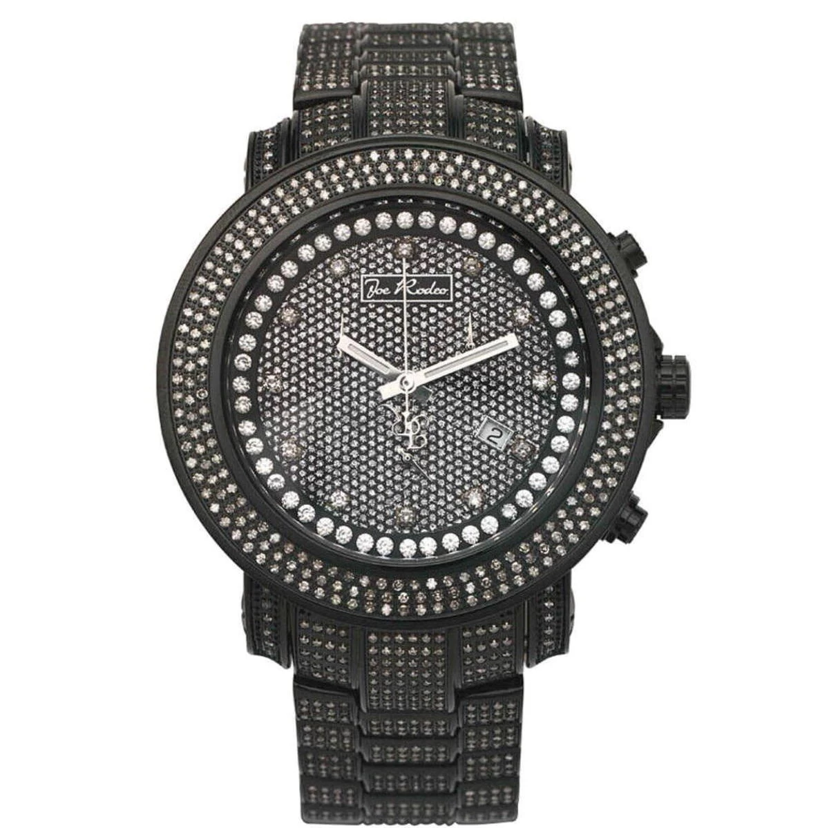 Joe Rodeo Junior Men's Diamond Watch 11.5ct Black 1 Joe Rodeo Junior Men's Diamond Watch 11.5ct Black