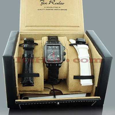Joe Rodeo Madison Diamond Watch 1.50ct Black Steel 5 Joe Rodeo Madison Diamond Watch 1.50ct Black Steel - Image 5
