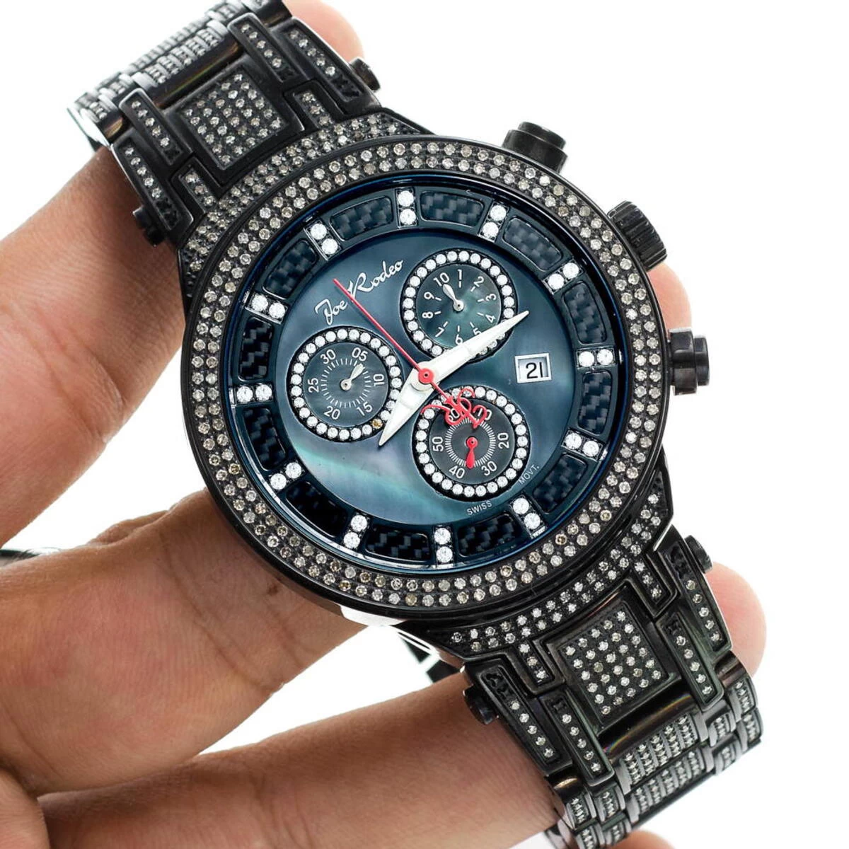 Joe Rodeo Master Men's Diamond Watch 4.75ct 8 Joe Rodeo Master Men's Diamond Watch 4.75ct - Image 8