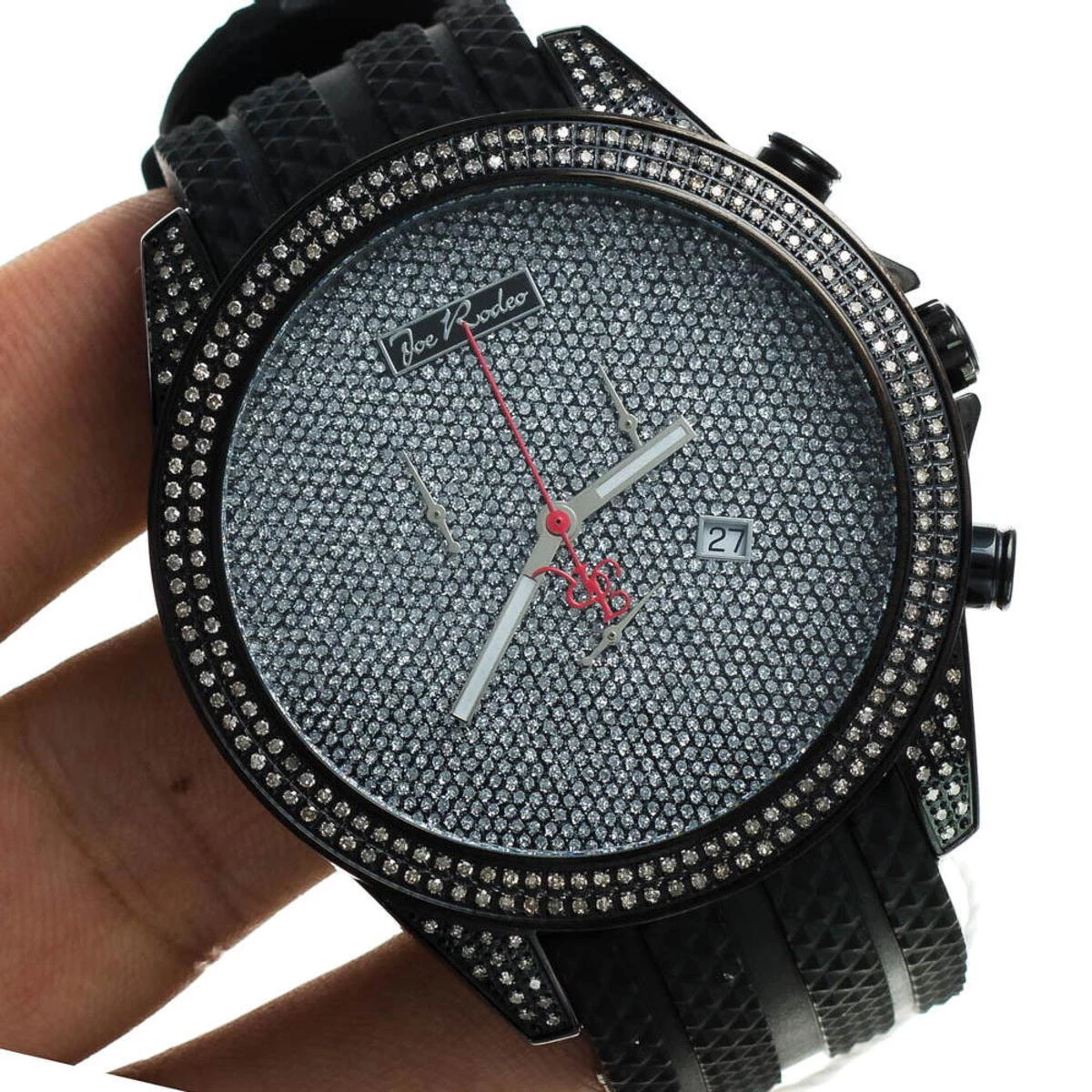 Joe Rodeo Men's Diamond Watch 2.25ct Black Empire 8 Joe Rodeo Men's Diamond Watch 2.25ct Black Empire - Image 8