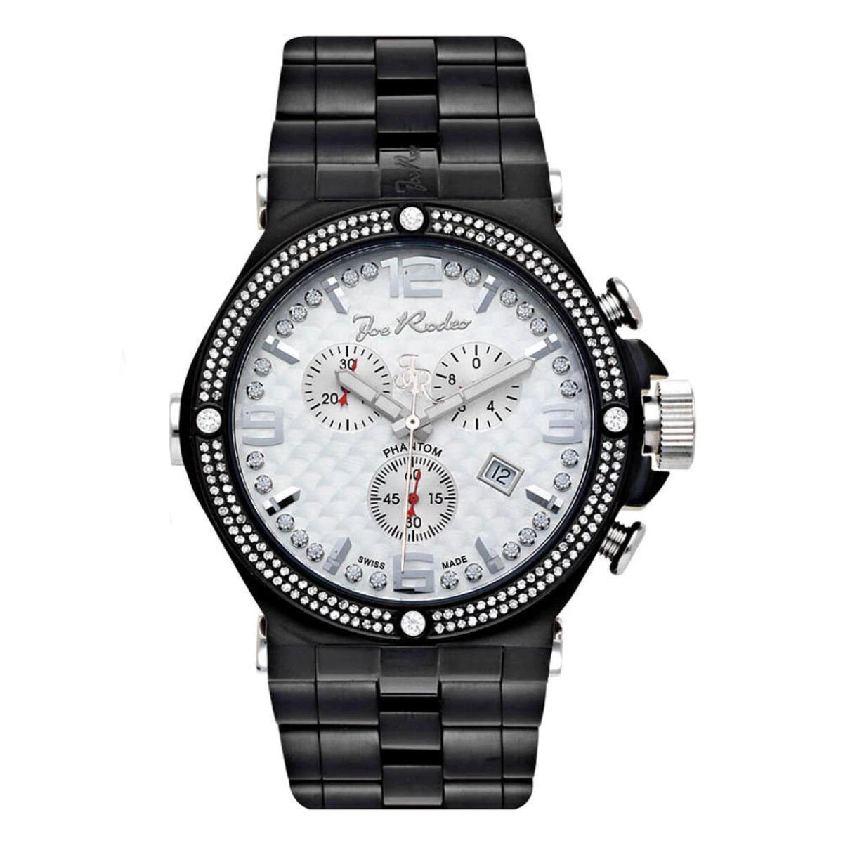Joe Rodeo Men's Diamond Watch 2.25ct Phantom Black 1 Joe Rodeo Men's Diamond Watch 2.25ct Phantom Black