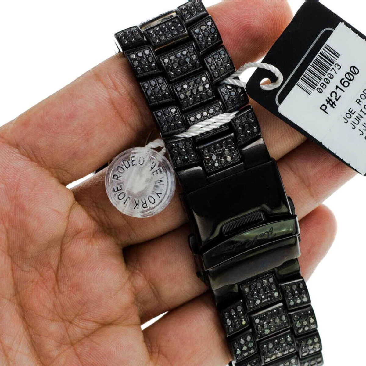 Joe Rodeo Men's Junior Black Diamond Watch 27ct 9 Joe Rodeo Men's Junior Black Diamond Watch 27ct - Image 9