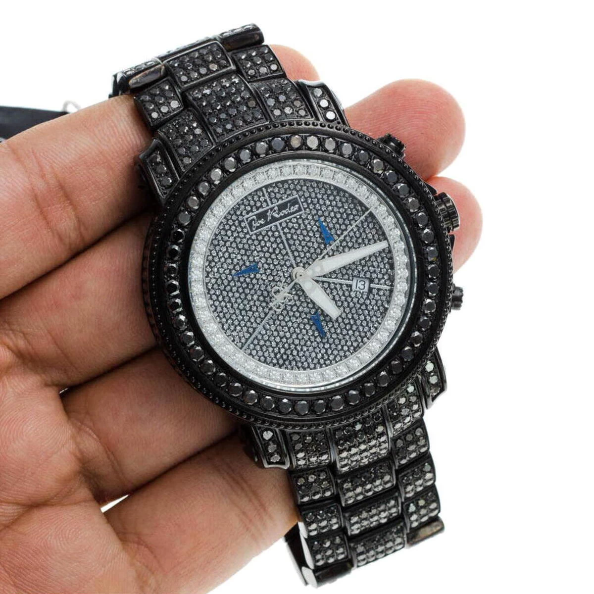 Joe Rodeo Men's Junior Black Diamond Watch 27ct 8 Joe Rodeo Men's Junior Black Diamond Watch 27ct - Image 8