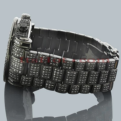 Joe Rodeo Men's Junior Black Diamond Watch 27ct 3 Joe Rodeo Men's Junior Black Diamond Watch 27ct - Image 3