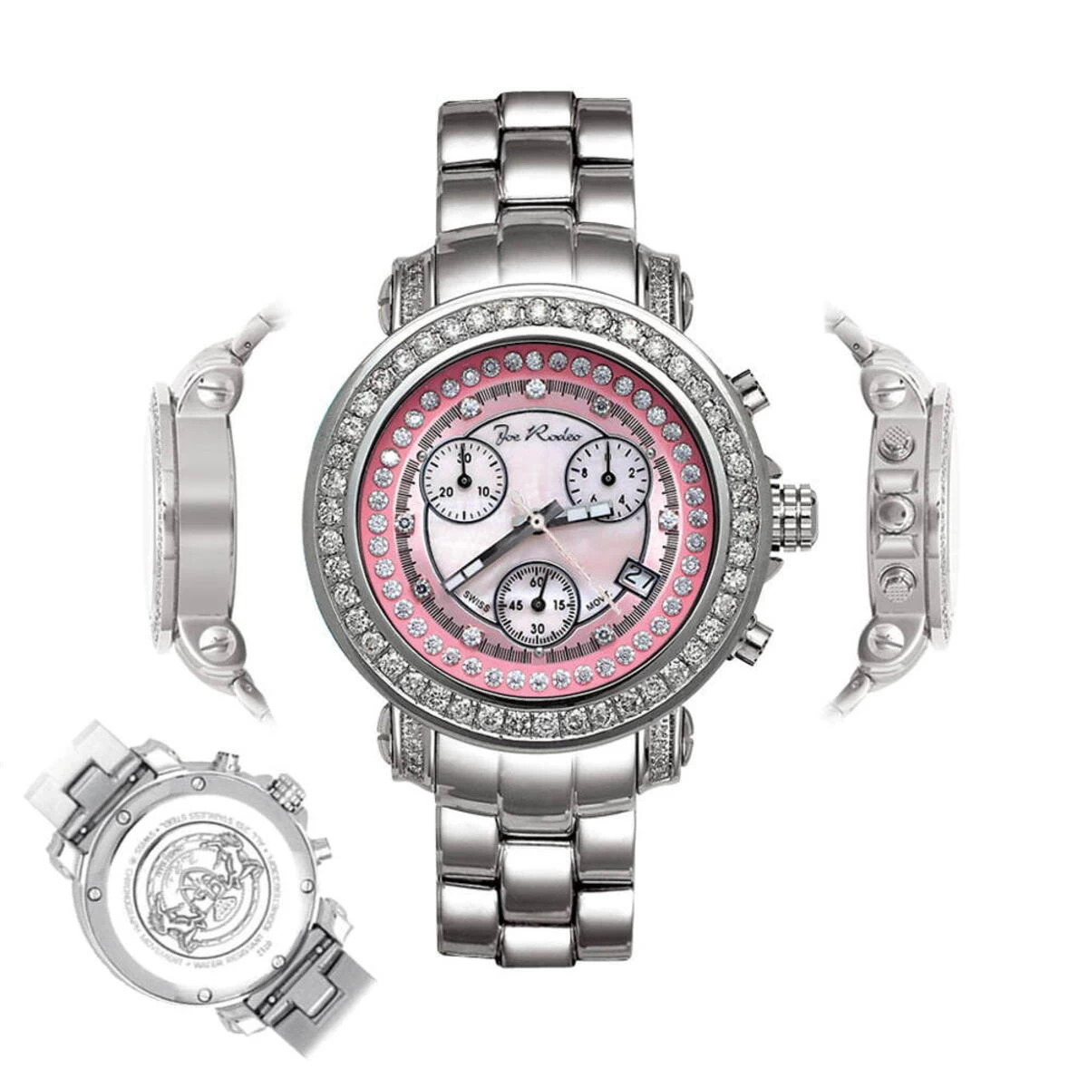 Joe Rodeo Rio Women's Diamond Watch 2.00ct Pink 5 Joe Rodeo Rio Women's Diamond Watch 2.00ct Pink - Image 5