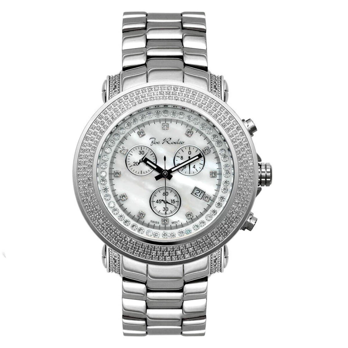 Large Men's Diamond Joe Rodeo Junior 2.5.ct JJU4 Watch 1 Large Men's Diamond Joe Rodeo Junior 2.5.ct JJU4 Watch